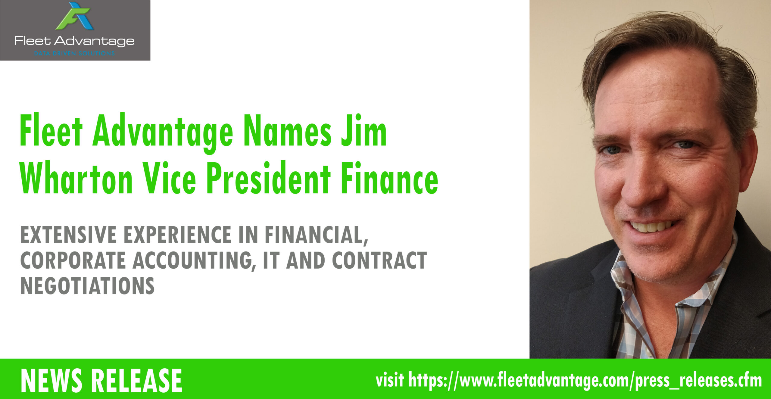 Fleet Advantage Names Jim Wharton Vice President Finance