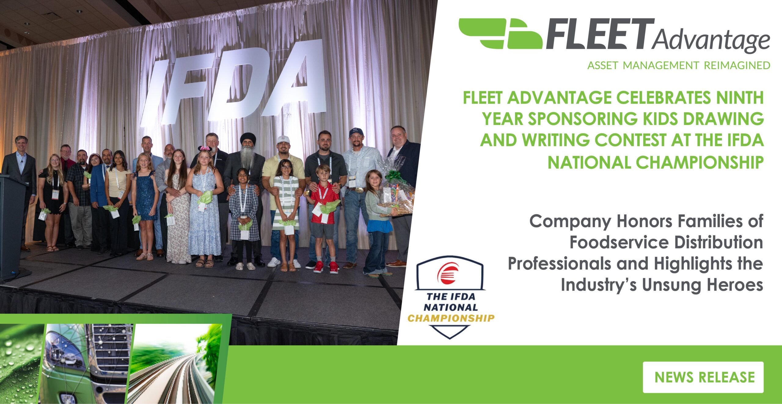 FLEET ADVANTAGE CELEBRATES NINTH YEAR SPONSORING KIDS DRAWING AND WRITING CONTEST AT THE IFDA NATIONAL CHAMPIONSHIP