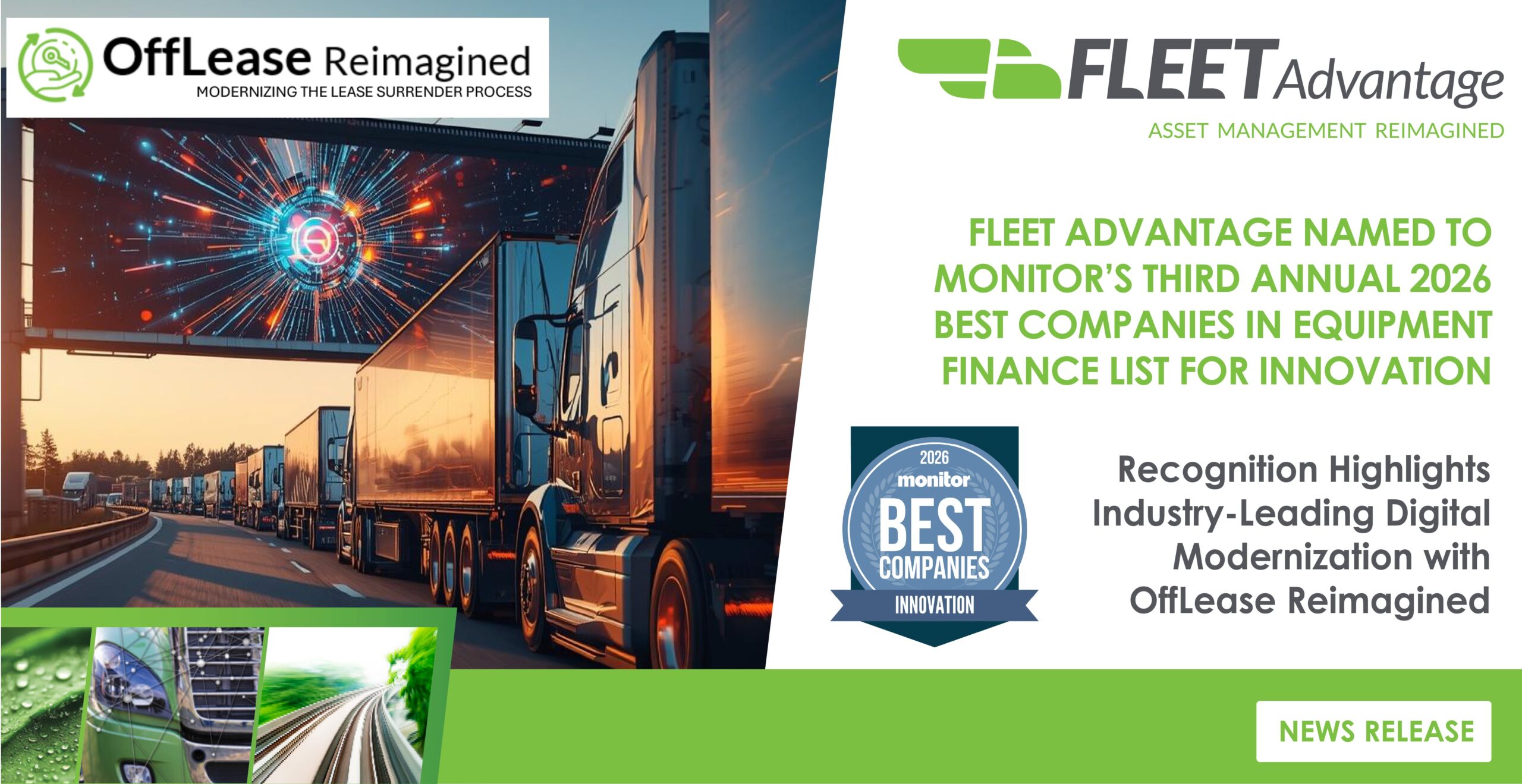 FLEET ADVANTAGE NAMED TO MONITOR’S THIRD ANNUAL 2026 BEST COMPANIES IN EQUIPMENT FINANCE LIST FOR INNOVATION