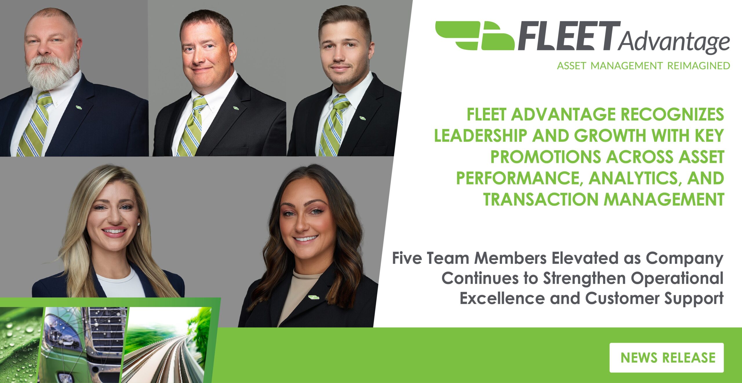 FLEET ADVANTAGE RECOGNIZES LEADERSHIP AND GROWTH WITH KEY PROMOTIONS ACROSS ASSET PERFORMANCE, ANALYTICS, AND TRANSACTION MANAGEMENT