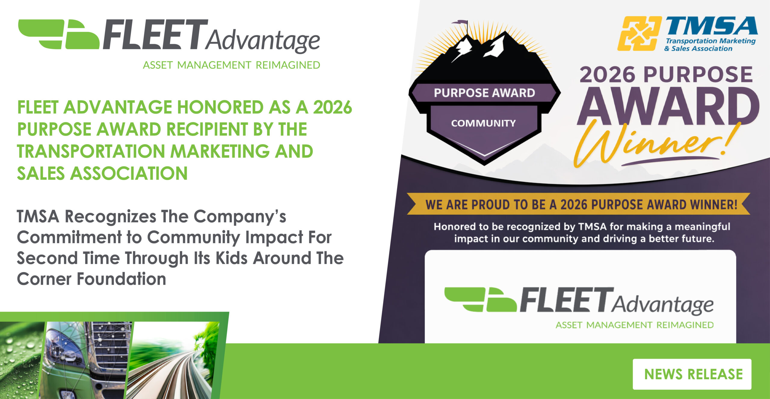 FLEET ADVANTAGE HONORED AS A 2026 PURPOSE AWARD RECIPIENT BY THE TRANSPORTATION MARKETING AND SALES ASSOCIATION  