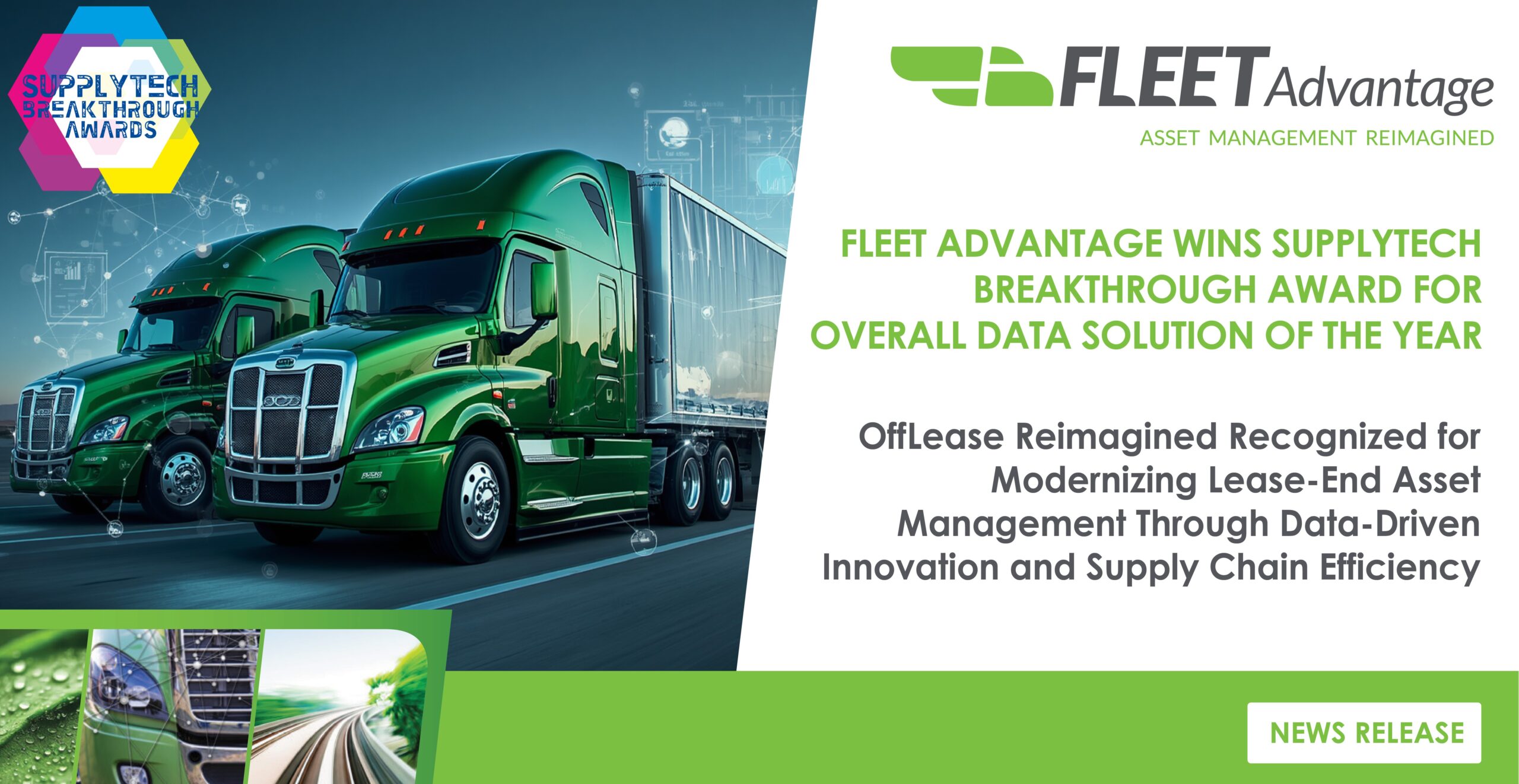 FLEET ADVANTAGE WINS SUPPLYTECH BREAKTHROUGH AWARD FOR OVERALL DATA SOLUTION OF THE YEAR